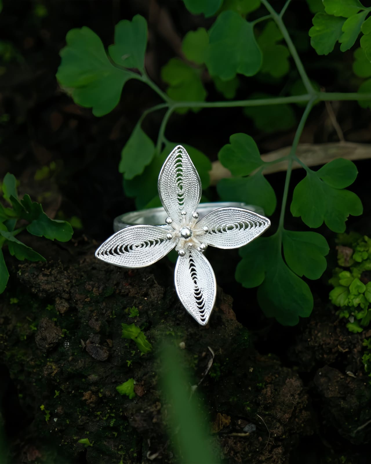 The Serendipity Ring-Handcrafted in Fine Filigree Main image